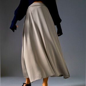 Laundry by Shelli Segal Formal Gray/Silver Maxi Skirt Size 10